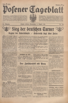 Posener Tageblatt. Jg.75, Nr. 186 (13 August 1936) + dod.
