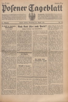 Posener Tageblatt. Jg.75, Nr. 193 (22 August 1936) + dod.