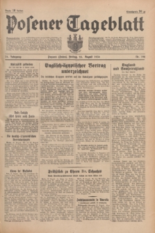 Posener Tageblatt. Jg.75, Nr. 198 (28 August 1936) + dod.