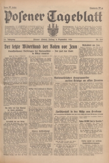 Posener Tageblatt. Jg.75, Nr. 204 (4 September 1936) + dod.