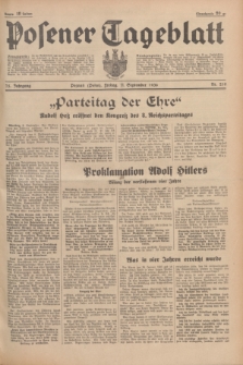 Posener Tageblatt. Jg.75, Nr. 210 (11 September 1936) + dod.