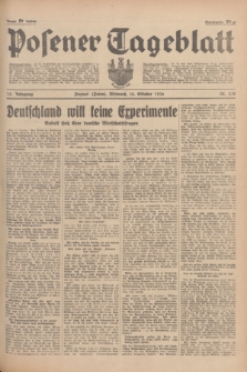 Posener Tageblatt. Jg.75, Nr. 238 (14 Oktober 1936) + dod.