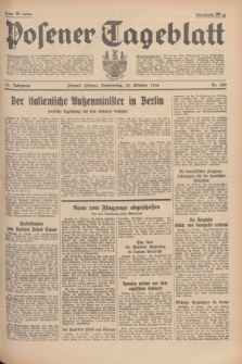 Posener Tageblatt. Jg.75, Nr. 245 (22 Oktober 1936) + dod.