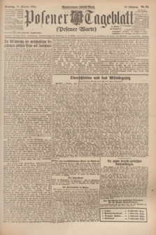 Posener Tageblatt (Posener Warte). Jg.63, Nr. 34 (10 Februar 1924) + dod.