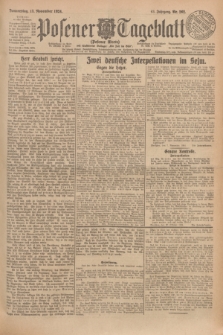 Posener Tageblatt (Posener Warte). Jg.63, Nr. 262 (13 November 1924) + dod.