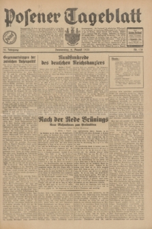 Posener Tageblatt. Jg.70, Nr. 178 (6 August 1931) + dod.