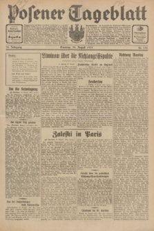 Posener Tageblatt. Jg.70, Nr. 198 (30 August 1931) + dod.