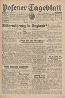 Posener Tageblatt. Jg.70, Nr. 220 (25 September 1931) + dod.
