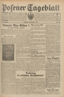 Posener Tageblatt. Jg.70, Nr. 241 (20 Oktober 1931) + dod.