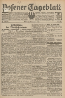 Posener Tageblatt. Jg.70, Nr. 272 (25 November 1931) + dod.