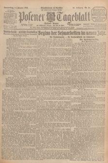Posener Tageblatt (Posener Warte). Jg.65, Nr. 10 (14 Januar 1926) + dod.