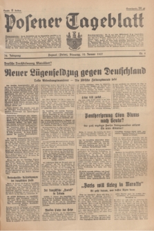 Posener Tageblatt. Jg.76, Nr. 8 (12 Januar 1937) + dod.