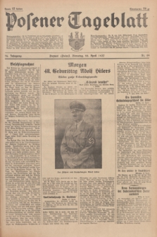 Posener Tageblatt. Jg.76, Nr. 89 (20 April 1937) + dod.