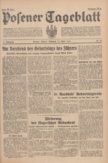 Posener Tageblatt. Jg.76, Nr. 90 (21 April 1937) + dod.