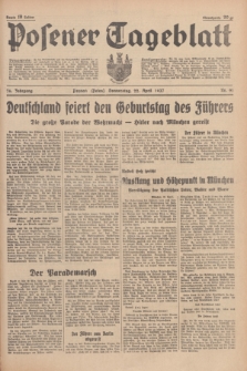 Posener Tageblatt. Jg.76, Nr. 91 (22 April 1937) + dod.