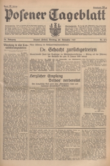 Posener Tageblatt. Jg.76, Nr. 273 (28 November 1937) + dod.