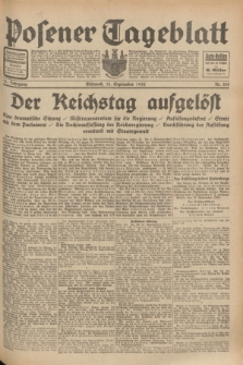 Posener Tageblatt. Jg.71, Nr. 210 (14 September 1932) + dod.