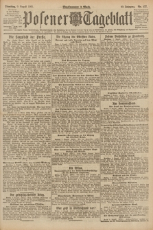 Posener Tageblatt. Jg.60, Nr. 137 (9 August 1921)