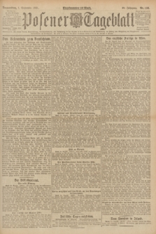 Posener Tageblatt. Jg.60, Nr. 156 (1 September 1921) + dod.