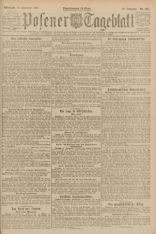 Posener Tageblatt. Jg.60, Nr. 167 (14 September 1921)