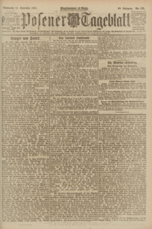 Posener Tageblatt. Jg.60, Nr. 173 (21 September 1921)