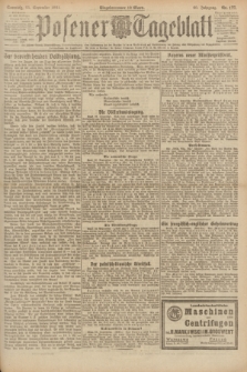 Posener Tageblatt. Jg.60, Nr. 177 (25 September 1921) + dod.