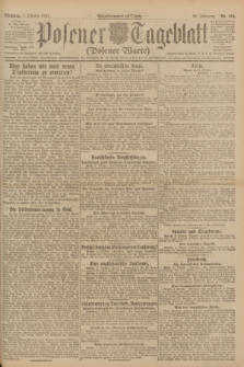 Posener Tageblatt (Posener Warte). Jg.60, Nr. 184 (4 Oktober 1921)
