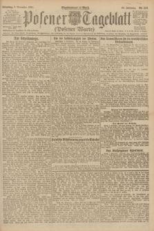 Posener Tageblatt (Posener Warte). Jg.60, Nr. 213 (8 November 1921)
