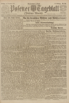 Posener Tageblatt (Posener Warte). Jg.60, Nr. 221 (18 November 1921)
