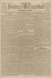 Posener Tageblatt (Posener Warte). Jg.60, Nr. 222 (19 November 1921)