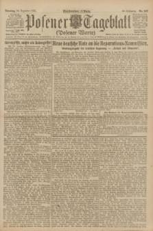 Posener Tageblatt (Posener Warte). Jg.60, Nr. 247 (20 Dezember 1921)