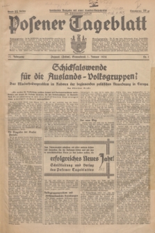 Posener Tageblatt. Jg.77, Nr. 1 (1 Januar 1938) + dod.