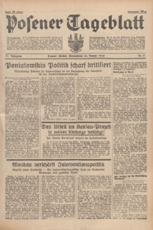 Posener Tageblatt. Jg.77, Nr. 17 (22 Januar 1938) + dod.