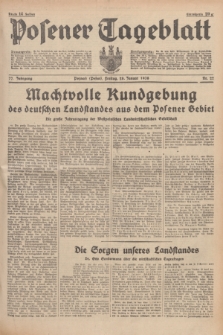 Posener Tageblatt. Jg.77, Nr. 22 (28 Januar 1938) + dod.