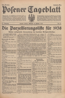 Posener Tageblatt. Jg.77, Nr. 37 (16 Februar 1938) + dod.