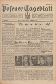 Posener Tageblatt. Jg.77, Nr. 39 (18 Februar 1938) + dod.