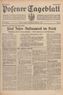 Posener Tageblatt. Jg.77, Nr. 42 (22 Februar 1938) + dod.