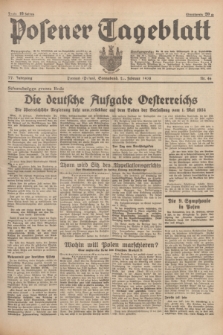 Posener Tageblatt. Jg.77, Nr. 46 (26 Februar 1938) + dod.