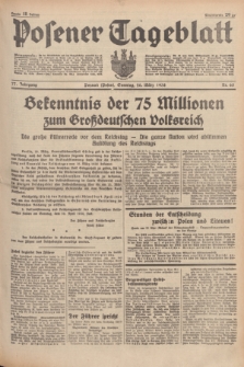 Posener Tageblatt. Jg.77, Nr. 65 (20 März 1938) + dod.
