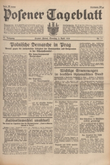 Posener Tageblatt. Jg.77, Nr. 77 (3 April 1938) + dod.