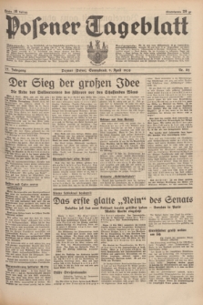 Posener Tageblatt. Jg.77, Nr. 82 (9 April 1938) + dod.