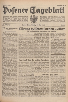 Posener Tageblatt. Jg.77, Nr. 83 (10 April 1938) + dod.