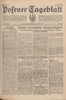 Posener Tageblatt. Jg.77, Nr. 85 (13 April 1938) + dod.