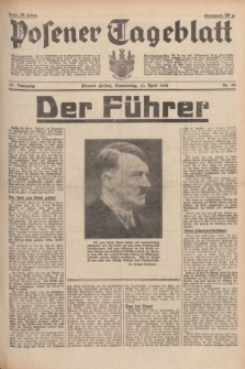 Posener Tageblatt. Jg.77, Nr. 90 (21 April 1938) + dod.