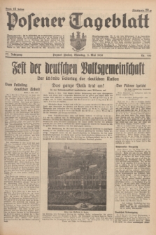 Posener Tageblatt. Jg.77, Nr. 100 (3 Mai 1938) + dod.