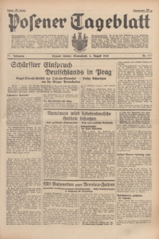 Posener Tageblatt. Jg.77, Nr. 177 (6 August 1938) + dod.