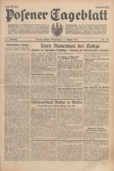 Posener Tageblatt. Jg.77, Nr. 181 (11 August 1938) + dod.