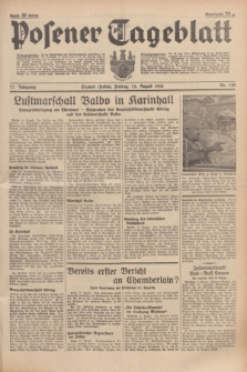 Posener Tageblatt. Jg.77, Nr. 182 (12 August 1938) + dod.