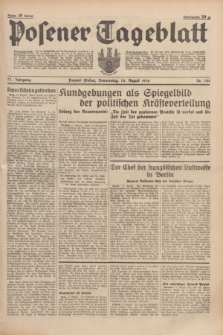 Posener Tageblatt. Jg.77, Nr. 186 (18 August 1938) + dod.