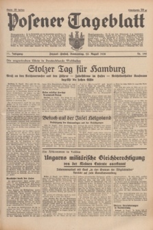 Posener Tageblatt. Jg.77, Nr. 192 (25 August 1938) + dod.